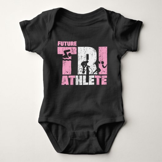 Future Triathlete Triathlon Baby Girl Neugeborenes Baby Strampler (Vorderseite)