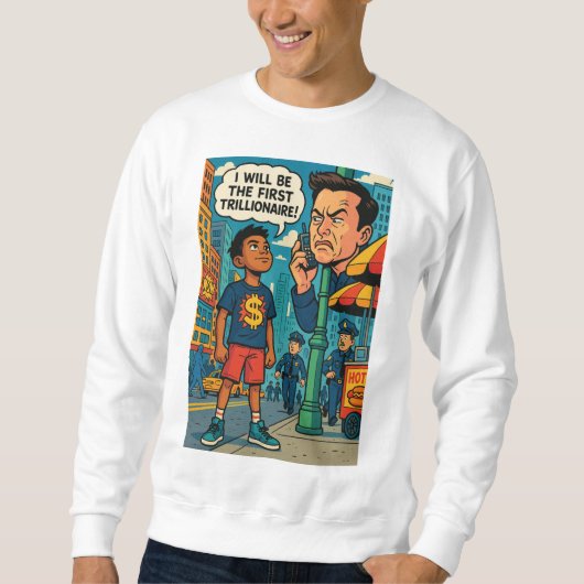 Future-Trillionär-Kind Ehrgeiz Sweatshirt (Vorderseite)