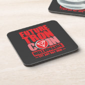 Future TRON Coin Millionaire Getränkeuntersetzer (Linke Seite)