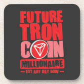 Future TRON Coin Millionaire Getränkeuntersetzer (Vorderseite)