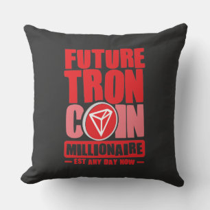 Future TRON Coin Millionaire Kissen