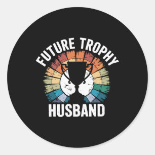 Future Trophy Husband Runder Aufkleber