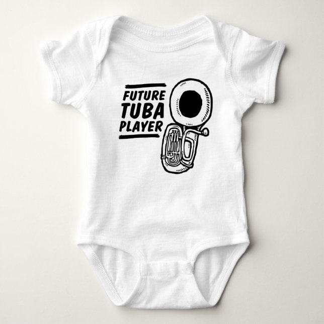 Future Tuba Player Baby Strampler (Vorderseite)