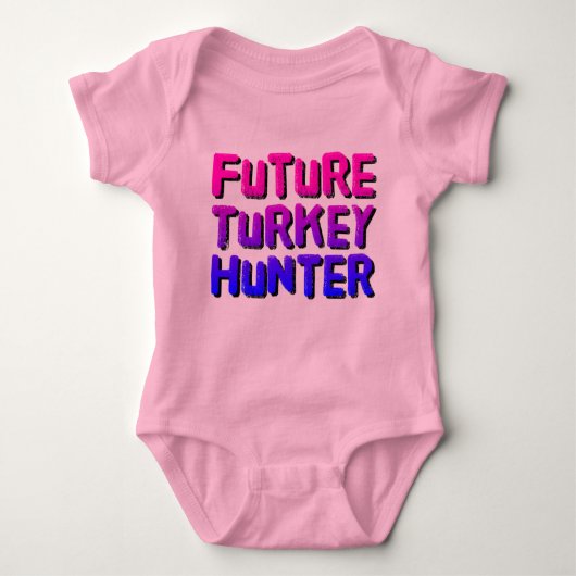 Future Turkey Hunter Baby Bodysuit Baby Strampler (Vorderseite)
