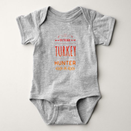 Future Turkey Hunter Baby Bodysuit Baby Strampler (Vorderseite)
