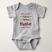 Future Turkey Hunter Baby Bodysuit Baby Strampler (Vorderseite)