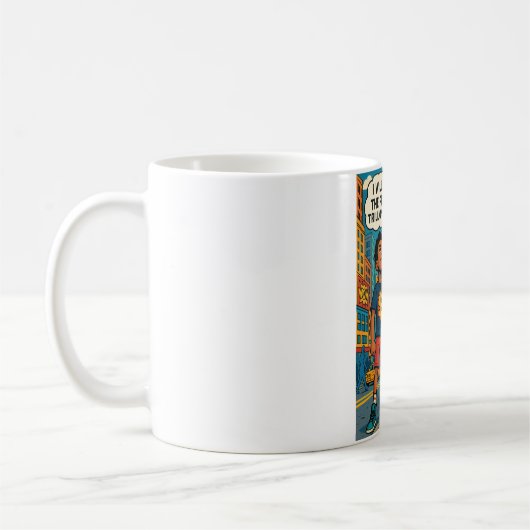 Future Tycoon Retro Pop Art Motivation Mug Kaffeetasse (Links)