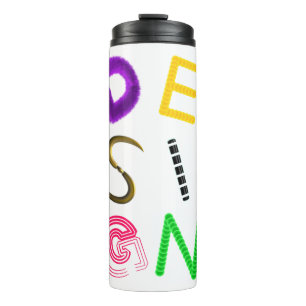 "Future Typo" 3D Typografie Thermal Tumbler Thermosbecher