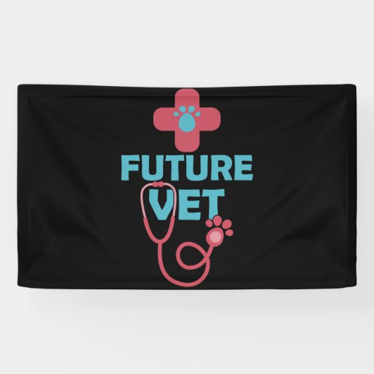 Future Vet Cute Veterinarian Banner (Horizontal)