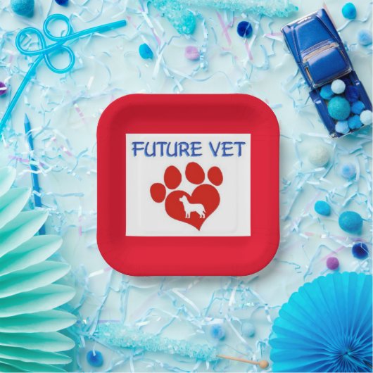 Future Vet - Hund Pappteller (Party)