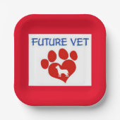 Future Vet - Hund Pappteller (Vorderseite)