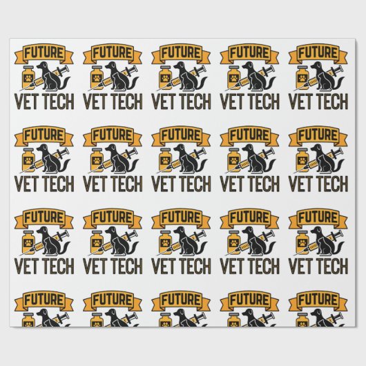 Future Vet Tech Geschenkpapier (Flach)