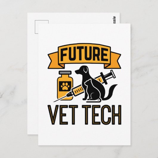 Future Vet Tech Postkarte (Vorne/Hinten)