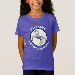"Future Veterinarian and Horse Skeleton T - Shirt" T-Shirt