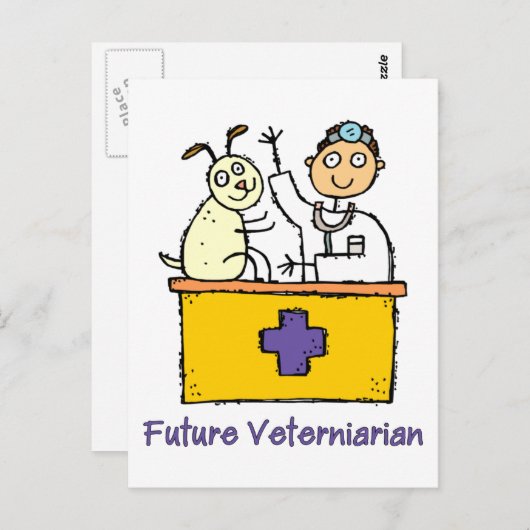 Future Veterinarian - Boy Postkarte (Vorne/Hinten)