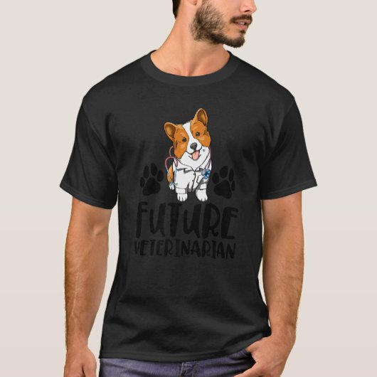 Future Veterinarian Corgi Women Love Doggy Doctor T-Shirt (Vorderseite)