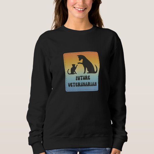 Future Veterinarian Fun Vet Student Sweatshirt (Vorderseite)
