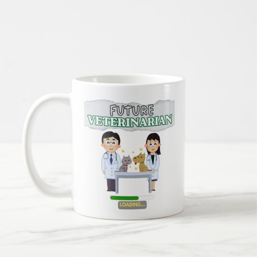 Future Veterinarian Loading – Vet Student Design Kaffeetasse (Links)
