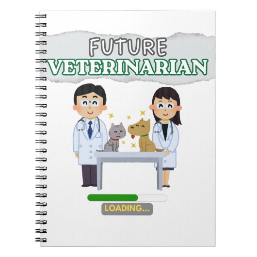Future Veterinarian Loading – Vet Student Design Notizblock (Vorderseite)