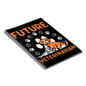 Future Veterinarian Student Vet Tech Pet Lover Notizblock (Rechte Seite)