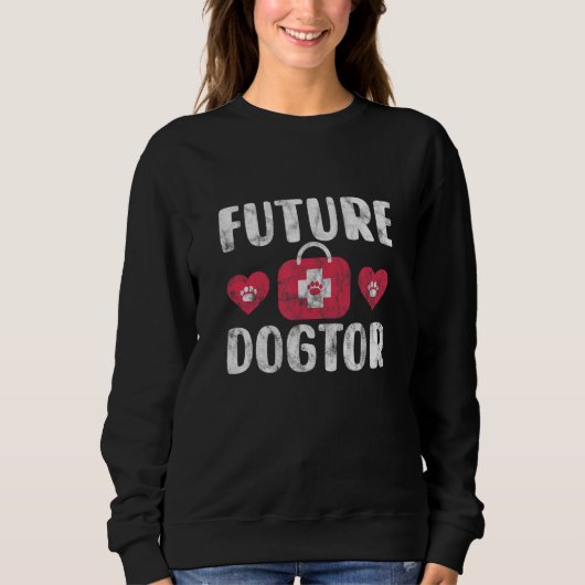 Future Veterinary Future Dogtor Vet Students DJ Sweatshirt (Vorderseite)