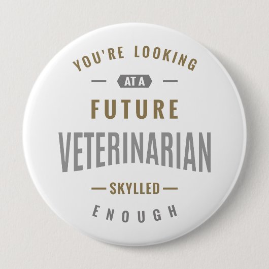 Future Veterinary Gift Ideen Button (Vorderseite)