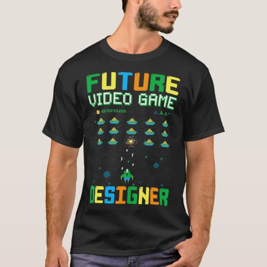Future Video Game Designer for Kids Game Developer T-Shirt (Vorderseite)