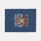 Future Viking Funny Norwegian Fleece Blanket (Vorderseite (Horizontal))