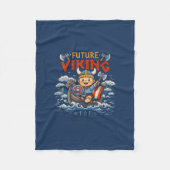 Future Viking Funny Norwegian Fleece Blanket (Vorderseite)