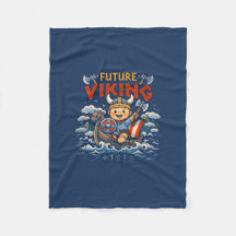 Future Viking Funny Norwegian Fleece Blanket