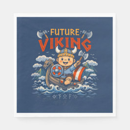 Future Viking Funny Norwegian Napkins Serviette