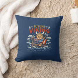 Future Viking Funny Norwegian Throw Pillow Kissen