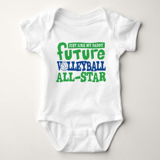 Future Volleyball All Star Daddy Baby Strampler (Vorderseite)
