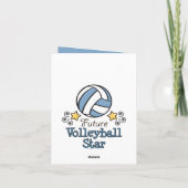 Future Volleyball Star Blank Note Card Karte (Rückseite)