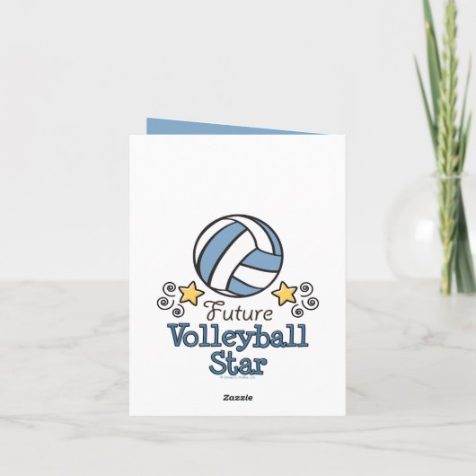 Future Volleyball Star Blank Note Card Karte (Rückseite)