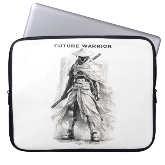 Future Warrior Laptop-Hülle - Cyberpunk Samurai Laptopschutzhülle (Vorderseite)