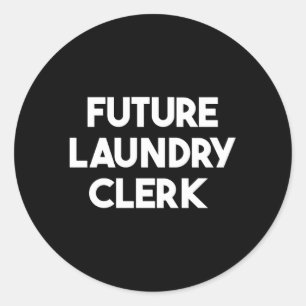 Future Wäsche Clerk Runder Aufkleber