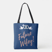 Future Wifey Love Birds in Deep Blue Tasche (Rückseite)