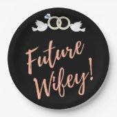 Future Wifey Love Birds Pappteller (Vorderseite)