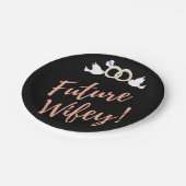 Future Wifey Love Birds Pappteller (Schrägansicht)