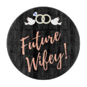 Future Wifey Love Birds Schneidebrett (Vorderseite)