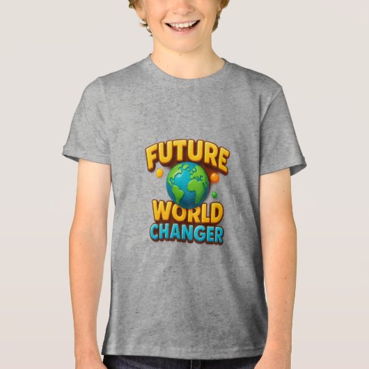 Future World Changer T-Shirt Tri-Blend Shirt (Vorderseite)