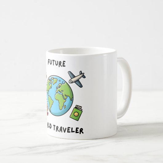 Future World Traveller Adventure Keepake Kaffeetasse (VorderseiteRechts)