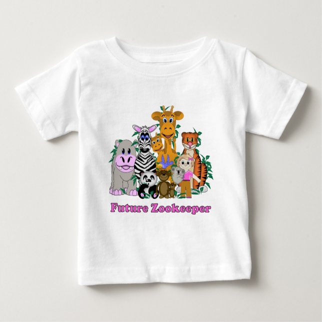 Future Zookeeper Girl Baby T-shirt (Vorderseite)