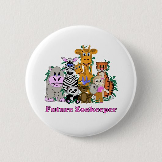 Future Zookeeper Girl Button (Vorderseite)