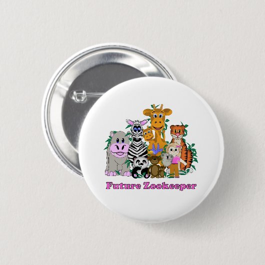 Future Zookeeper Girl Button (Vorne & Hinten)