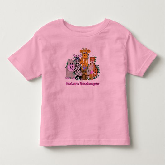 Future Zookeeper Girl Kleinkind T-shirt (Vorderseite)