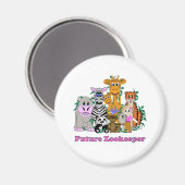 Future Zookeeper Girl Magnet (Vorderseite/Rückseite)