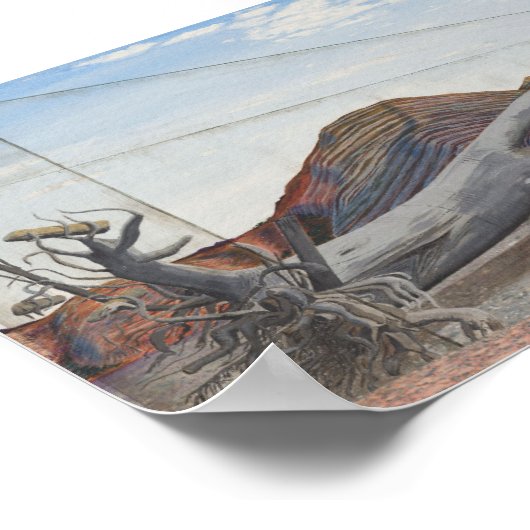 Futurescape Rotgummi-Baum, Umweltbotschaft Poster (Ecke)