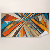 Futurismus Abstrakt Geometric Strandtuch (Vorderseite)